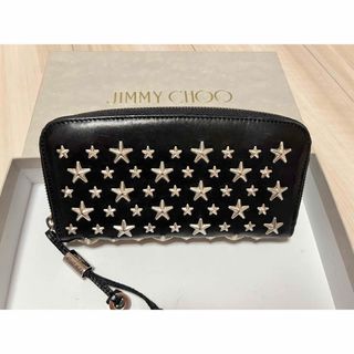 ジミーチュウ(JIMMY CHOO)のJIMMYCHOO  スタッズ ウォレット ラウンドファスナー 長財布(長財布)