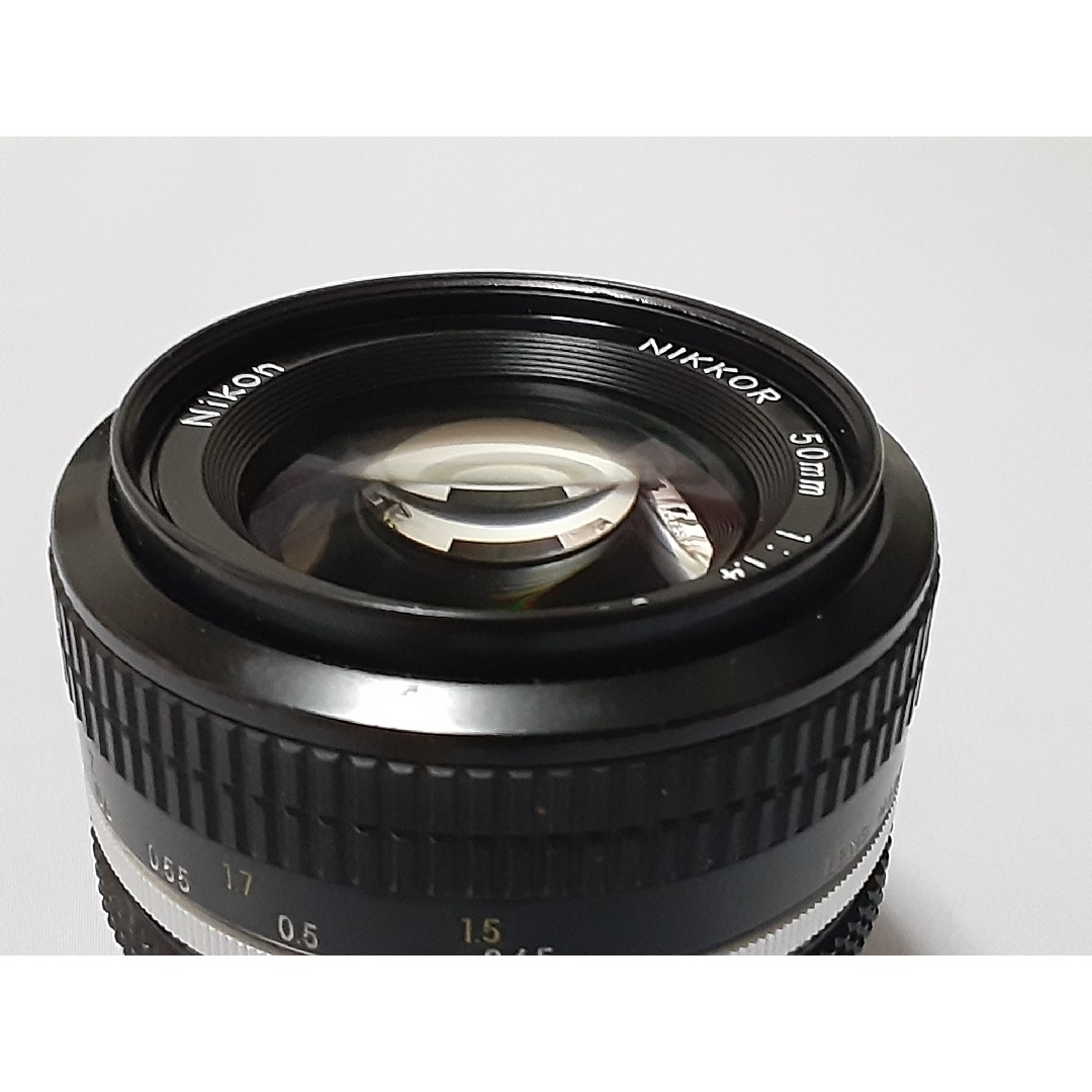 Nikon ニコン nikkor Ai-S 50mm F/1.4  フード付