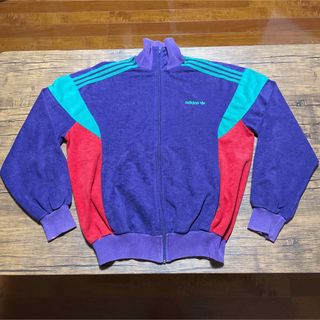 アディダス(adidas)の80s〜90s『adidas』アディダス　トラックジャケット　ベロア　ユーロ(ジャージ)