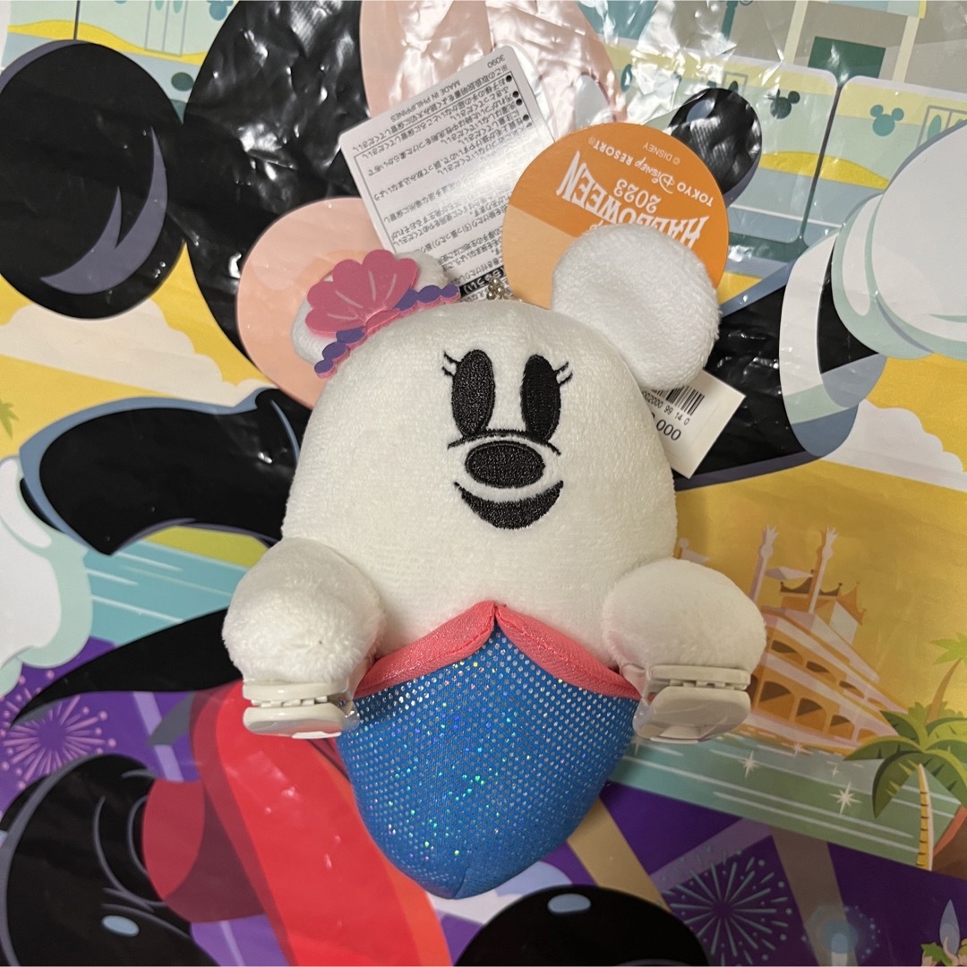 【タグ付き】ハロウィン♡おばけちゃん♡ぬいぐるみ 肩のせ♡くっつき♡3点セット ディズニー おばけショルダーバッグセット くっつきぬいぐるみ