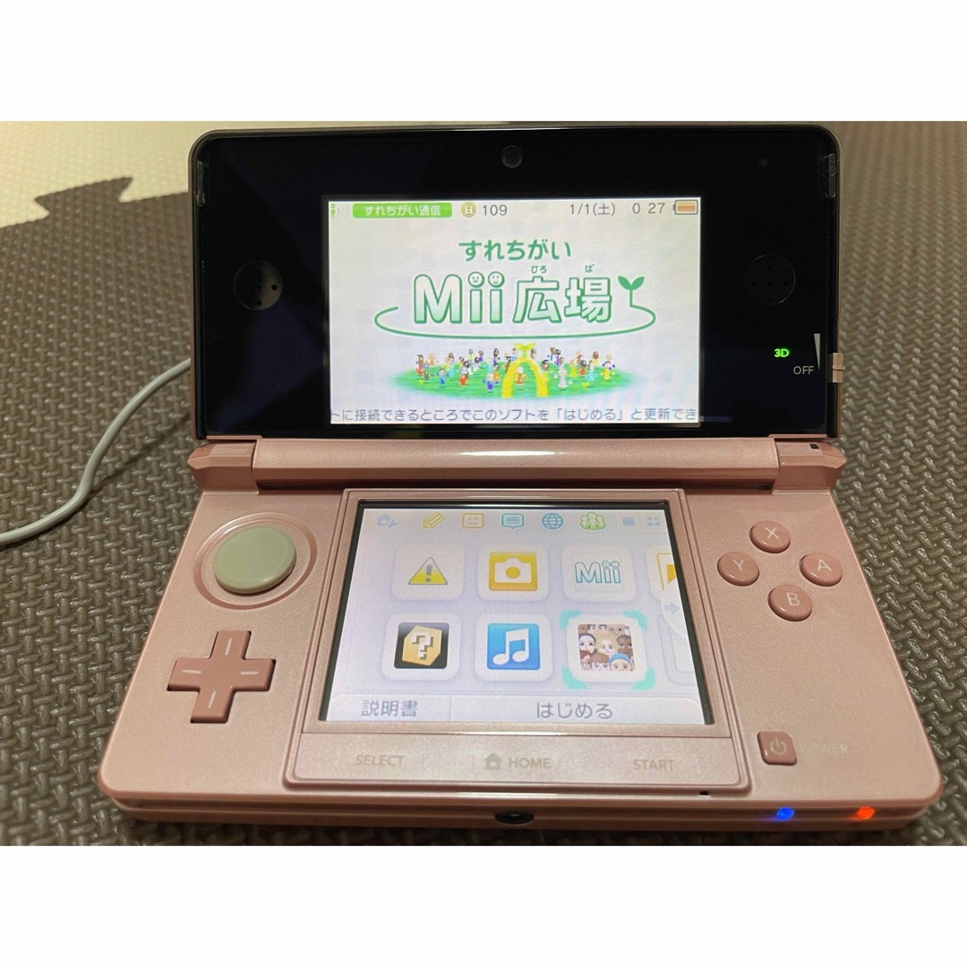 ニンテンドー3DS(ニンテンドー3DS)のNintendo 3DS 本体 ミスティピンク エンタメ/ホビーのゲームソフト/ゲーム機本体(携帯用ゲーム機本体)の商品写真