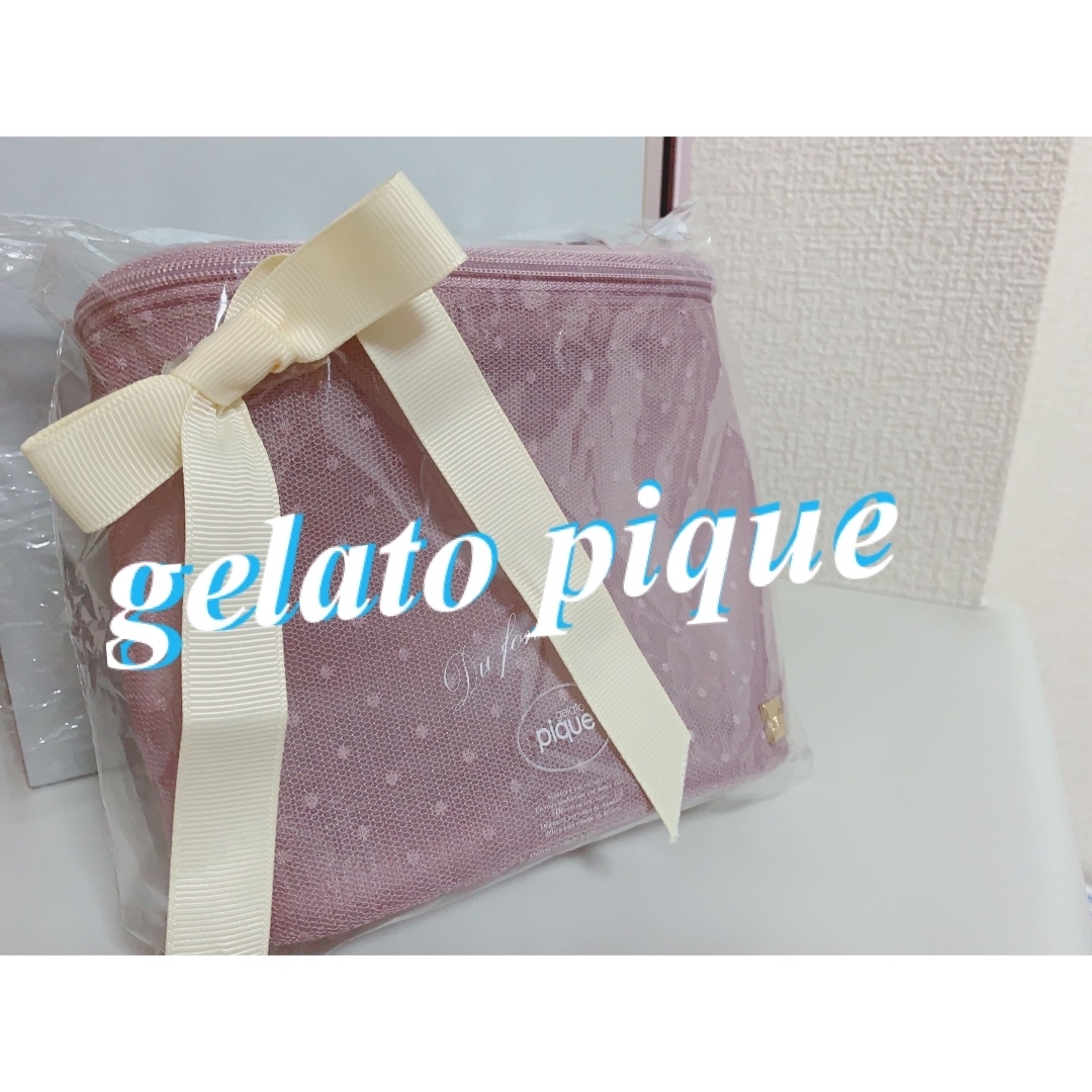 gelato pique(ジェラートピケ)の【新品/未使用】gelato pique 《ジェラートピケ》ドットバニティポーチ レディースのファッション小物(ポーチ)の商品写真