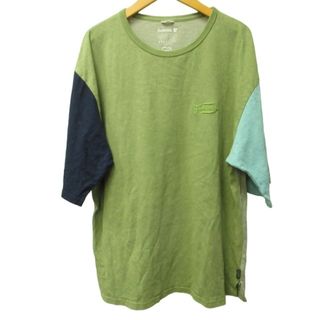 ゴーヘンプ Tシャツ 半袖 フロッキープリント Vネック ヘンプ アイボリー M