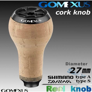 ゴメクサス(GOMEXUS)のGomexus【ゴメクサス】コルク製 ノブ/27mm/コルクブラック(リール)