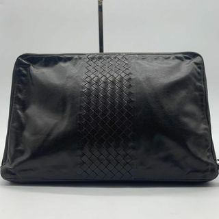 Bottega Veneta ボッテガヴェネタ イントレチャート レザー クラッチバッグ セカンドバッグ - ネイビー gy