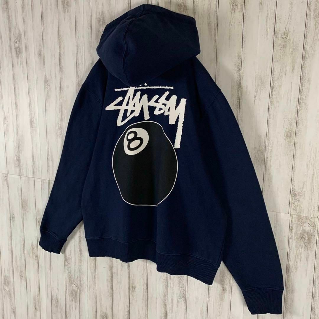 人気 希少モデル 新品未使用 Stussy パーカー ステューシー 8ボール L-