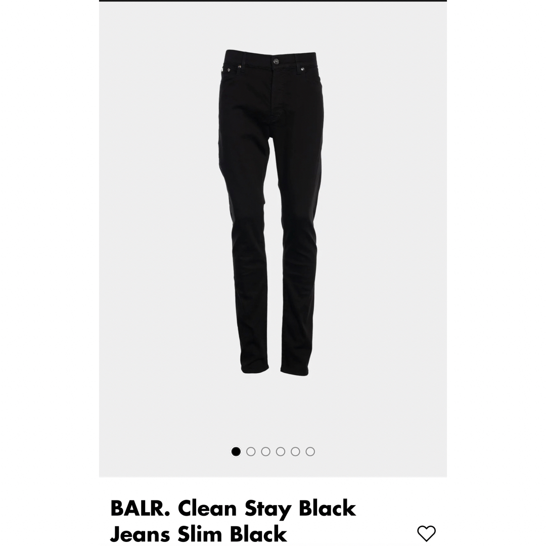 超美品メンズBALR. Black Jeans Slim Black サイズ31