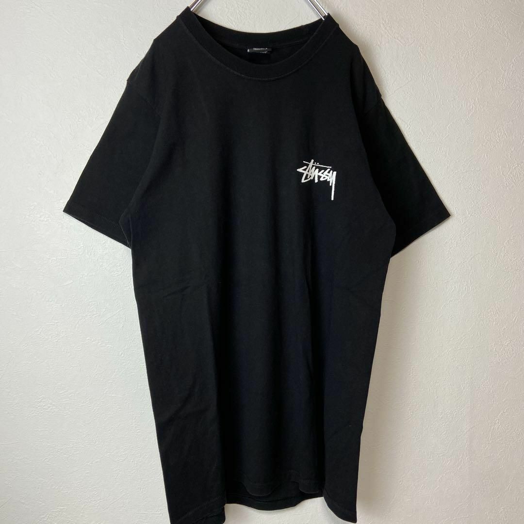STUSSY - 【背面バックプリントロゴ◎】stussyピースデザイン古着