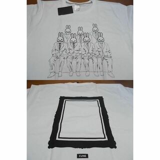 キューン(CUNE)の新品 cune キューン うさぎ 7匹 スーツ Tシャツ XL 白 2019(Tシャツ/カットソー(半袖/袖なし))