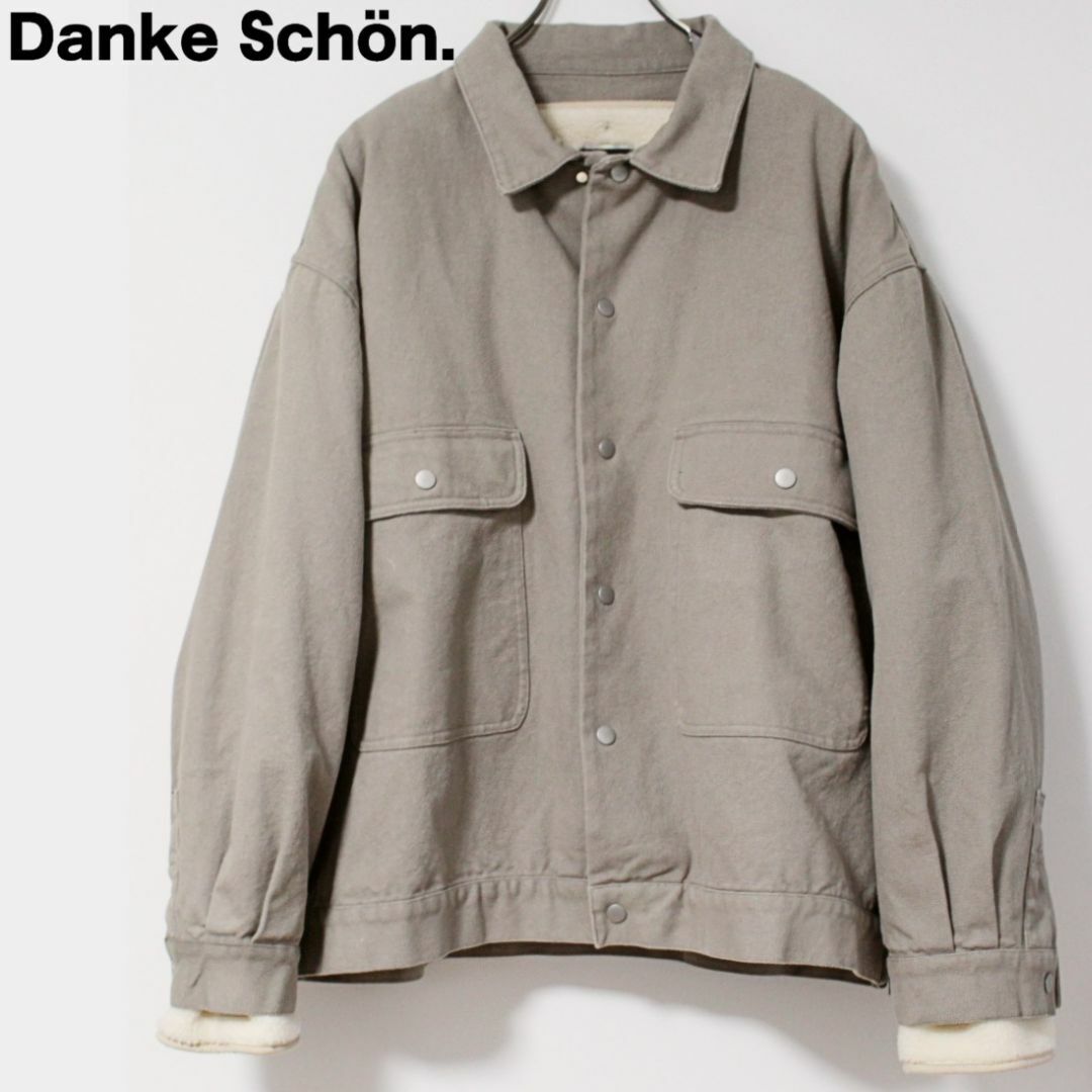 DANKE SCHON(ダンケシェーン)の新品 ダンケシェーン ライナー付 ダックカバーオールジャケット Fサイズ カーキ メンズのジャケット/アウター(カバーオール)の商品写真