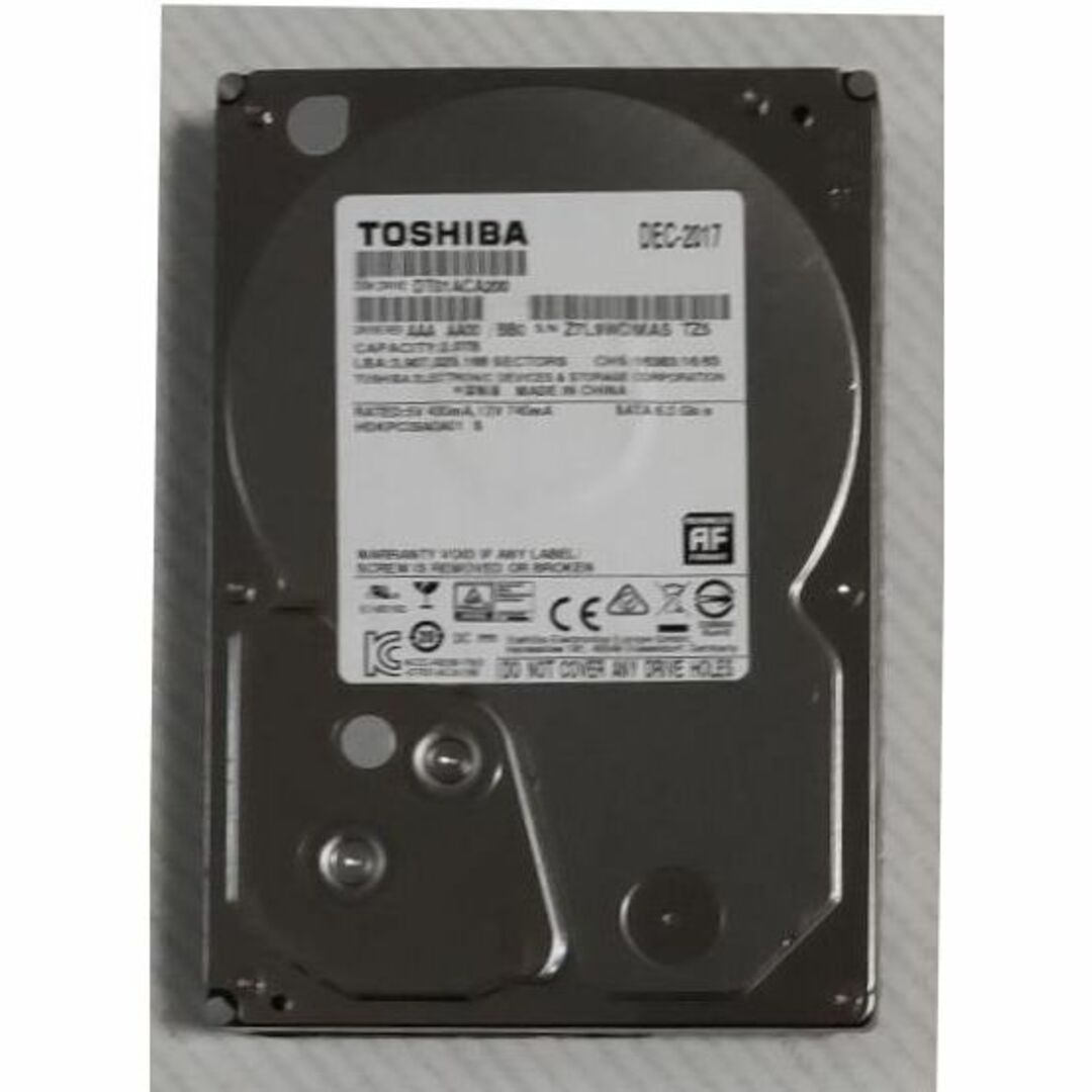 東芝(トウシバ)のDIGA 2TB増量修理交換用HDD DMR-BRT, BWT, BZT各品番用 スマホ/家電/カメラのテレビ/映像機器(ブルーレイレコーダー)の商品写真