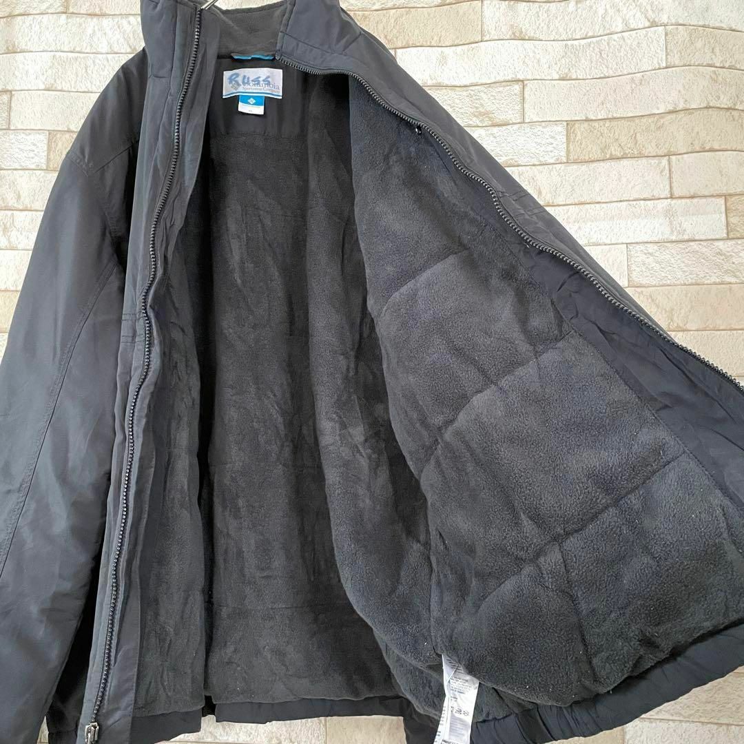 コロンビア ウォームアップジャケット フリース 中綿 刺繍ロゴ ブラック XL