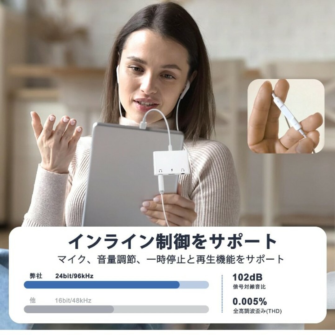 タイプC イヤホン 変換ケーブル USB C  その他のその他(その他)の商品写真