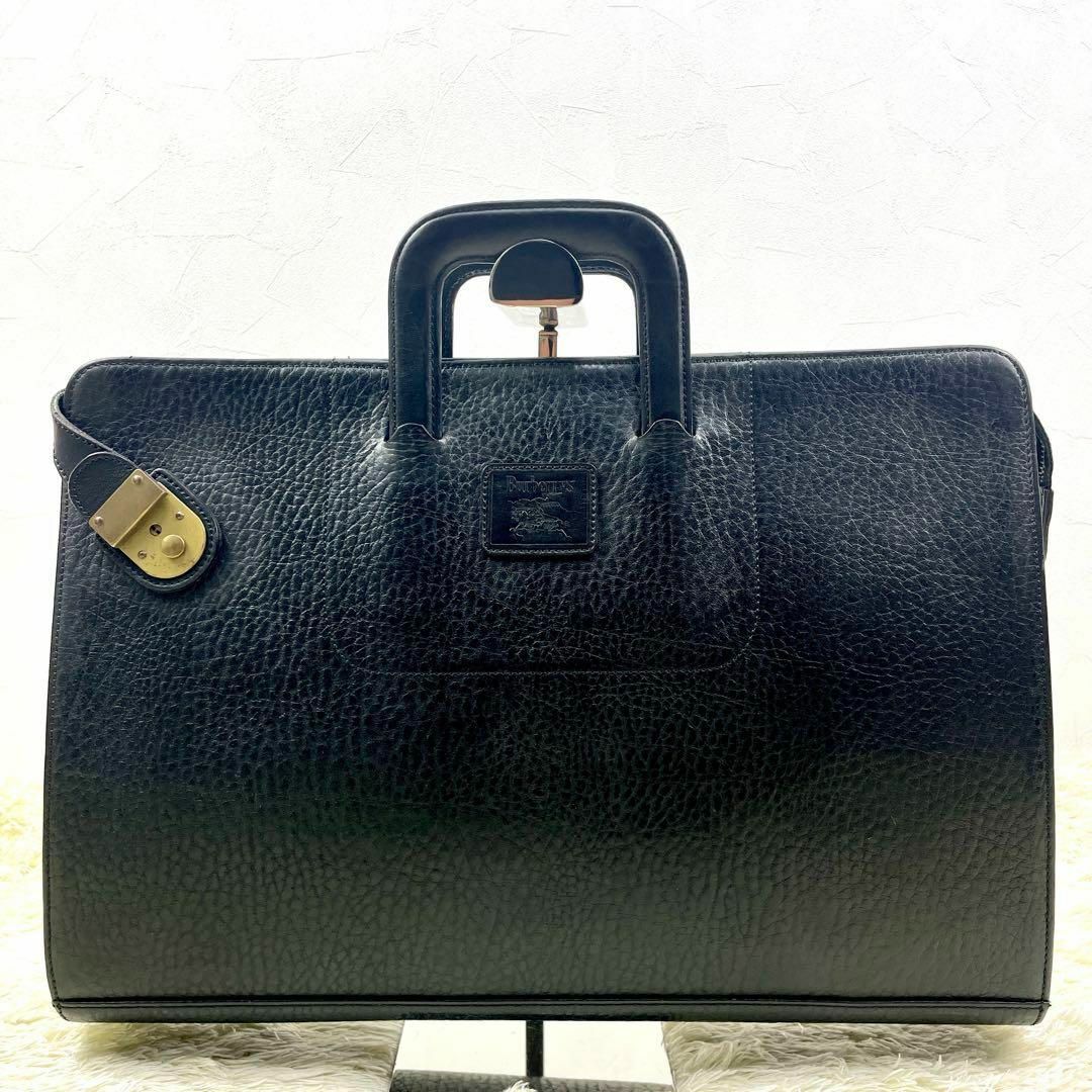 美品✨BURBERRY ビジネスバッグ ブリーフケース 黒 A4可 鍵付き-