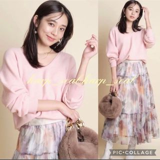 美品♡22AW ジャスグリッティー　ニットプルオーバー　完売品　ブローチ