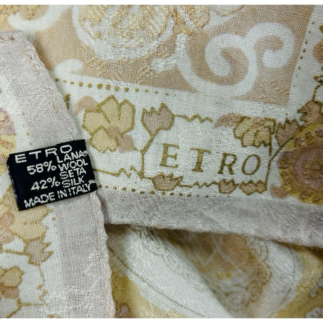 未使用　長期保管品　エトロ　ETRO ペイズリー　大判スカーフ　ショール 4
