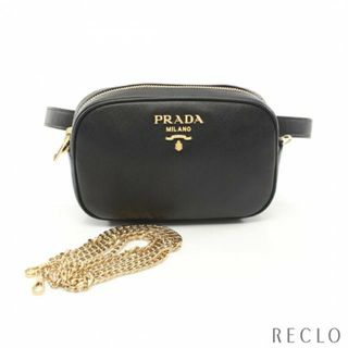 プラダ(PRADA)のSAFFIANO LUX ウエストバッグ レザー ブラック 2WAY(ボディバッグ/ウエストポーチ)