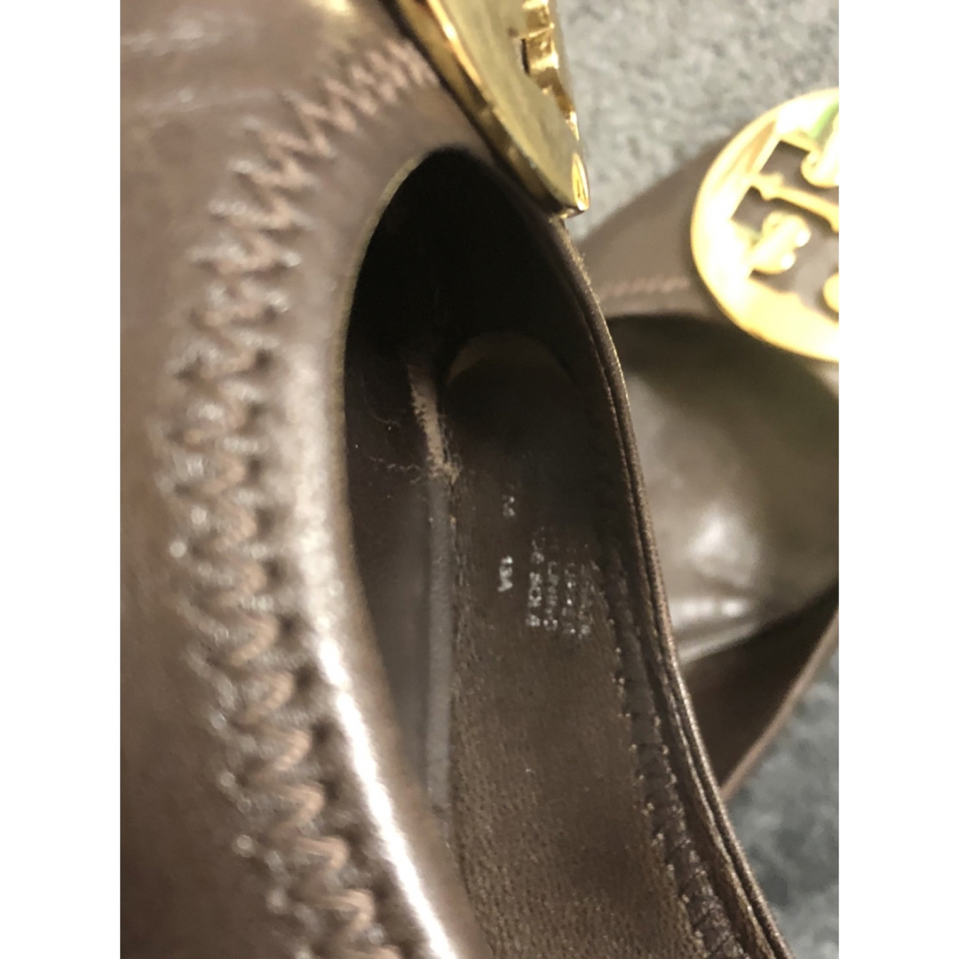 Tory Burch(トリーバーチ)のトリーバーチ ヒール パンプス ウェッジソール レザー ブラウン　24 レディースの靴/シューズ(ハイヒール/パンプス)の商品写真