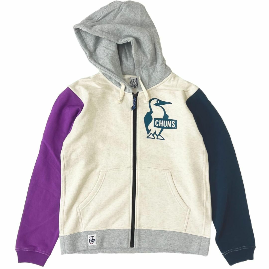 [チャムス] フード付きトレーナー Booby Logo Zip Parka メ