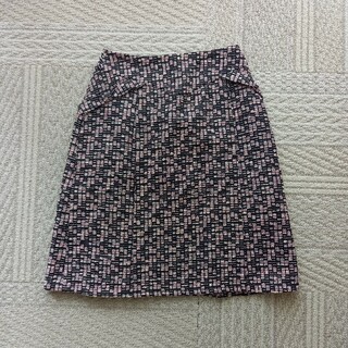ルネ(René)の美品RENEツィードスカート34☆ピンク系(ひざ丈スカート)
