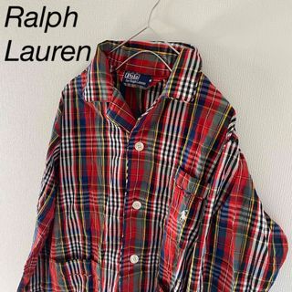 ポロラルフローレン(POLO RALPH LAUREN)の【激レア】RalphLaurenラルフローレンオープンカラーシャツメンズ長袖ml(シャツ)