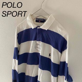 ポロラルフローレン(POLO RALPH LAUREN)のレアPOLOSPORTポロスポーツネイビーホワイトメンズラガーシャツ長袖Y2K(シャツ)