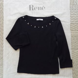 ルネ(René)の美品RENEルネ黒ニット☆34(ニット/セーター)