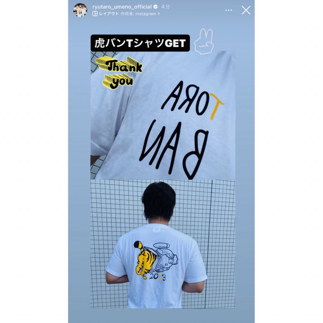 ABC 虎バンTシャツ  スポーツ/アウトドアの野球(記念品/関連グッズ)の商品写真