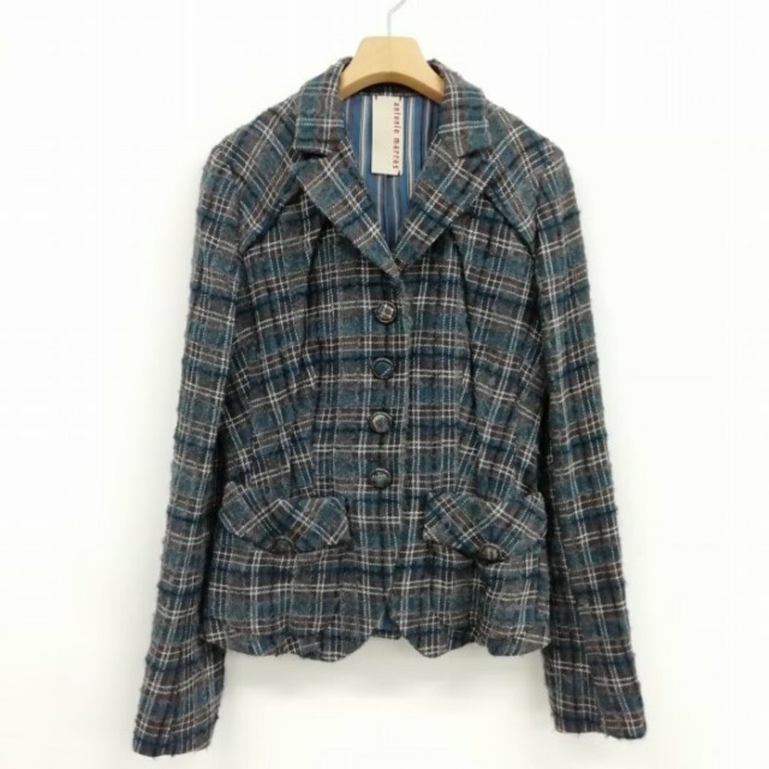 ANTONIO MARRAS - チェック ツイード ジャケット ブレザー モヘヤ