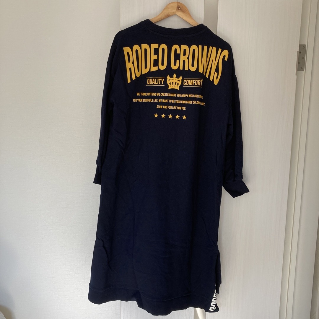 RODEO CROWNS(ロデオクラウンズ)のレディース ロデオクラウンズ スエットワンピース レディースのワンピース(ひざ丈ワンピース)の商品写真