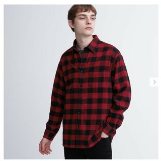 ユニクロ(UNIQLO)のUNIQLO フランネルチェックシャツ（レギュラーカラー･長袖）(シャツ)