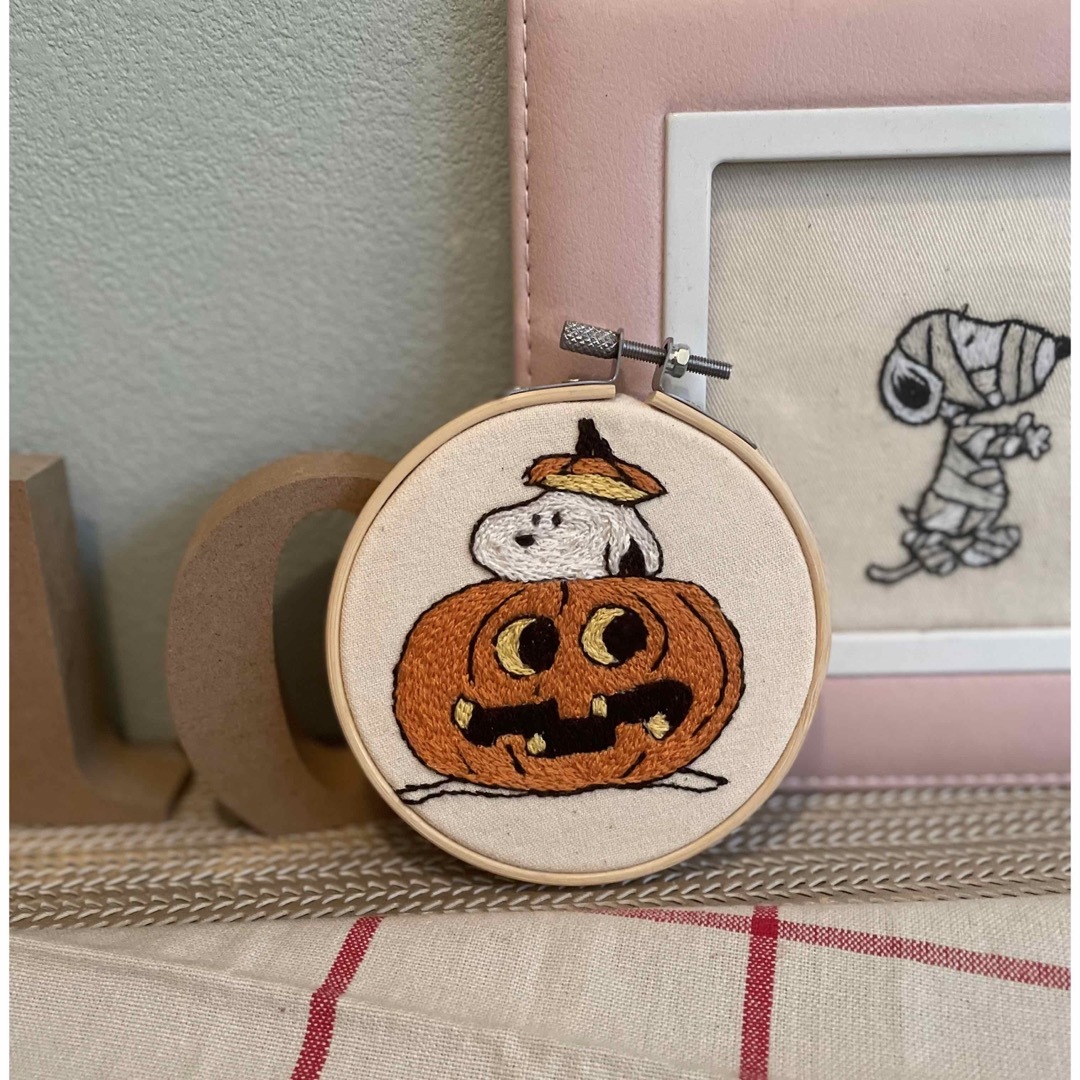 ハロウィン刺繍（完成品） ハンドメイドのインテリア/家具(その他)の商品写真