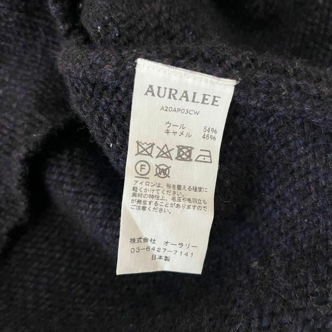 AURALEE - AURALEE キャメルウールミックスニットタートルネックプル