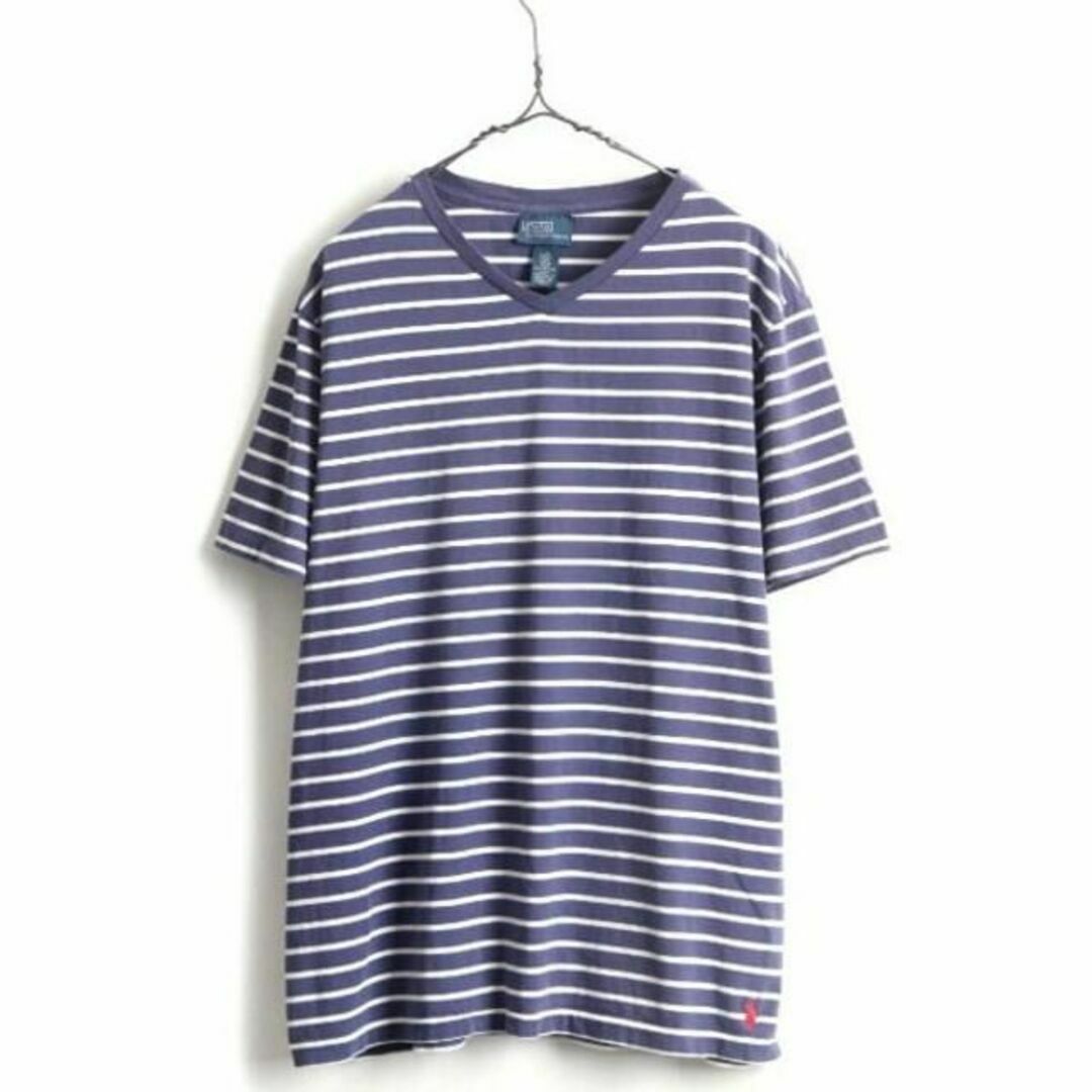 Ralph Lauren(ラルフローレン)の■ POLO ポロ ラルフローレン 2トーン ボーダー Vネック 半袖 Tシャツ メンズのトップス(Tシャツ/カットソー(半袖/袖なし))の商品写真