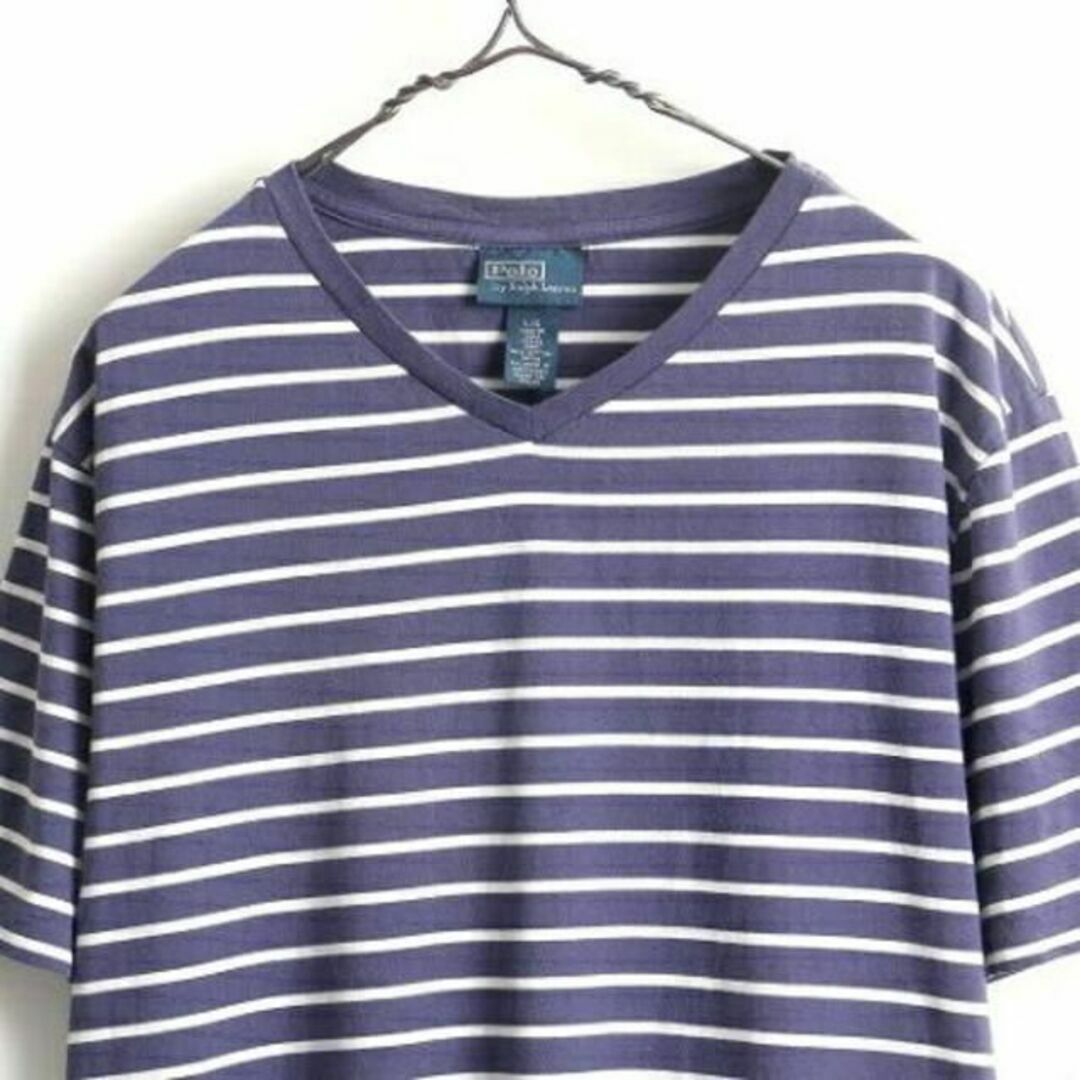 Ralph Lauren(ラルフローレン)の■ POLO ポロ ラルフローレン 2トーン ボーダー Vネック 半袖 Tシャツ メンズのトップス(Tシャツ/カットソー(半袖/袖なし))の商品写真