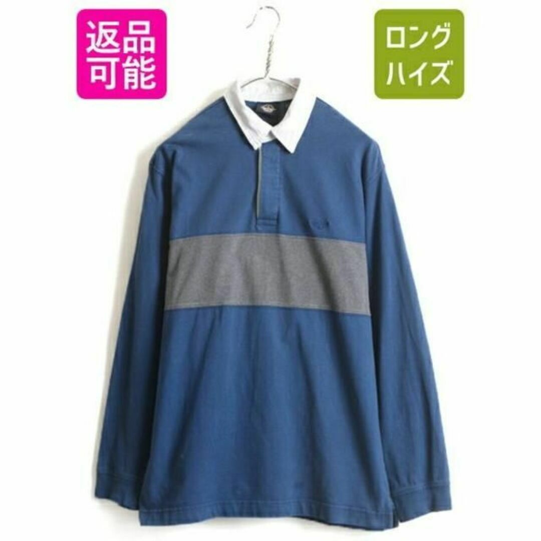 00s ■ DOCKERS リーバイス 2トーン 切替 長袖 ラガーシャツ (