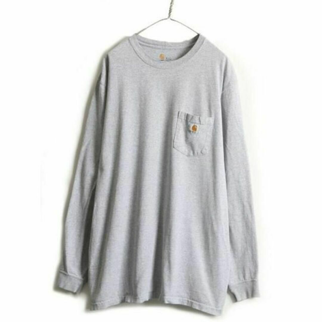 carhartt(カーハート)の■ カーハート ポケット付き 長袖 Tシャツ ( メンズ XL ) 古着 CAR メンズのトップス(Tシャツ/カットソー(半袖/袖なし))の商品写真