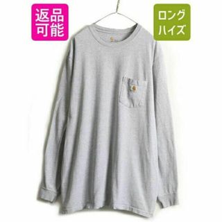 カーハート(carhartt)の■ カーハート ポケット付き 長袖 Tシャツ ( メンズ XL ) 古着 CAR(Tシャツ/カットソー(半袖/袖なし))