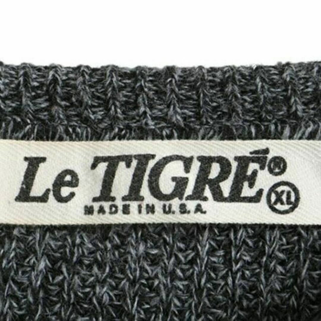 80s USA製 ビンテージ 大きいサイズ XL □ LE TIGRE 長袖 ア 80s USA製 ビンテージ 大きいサイズ XL □ LE TIGRE 長袖 ア