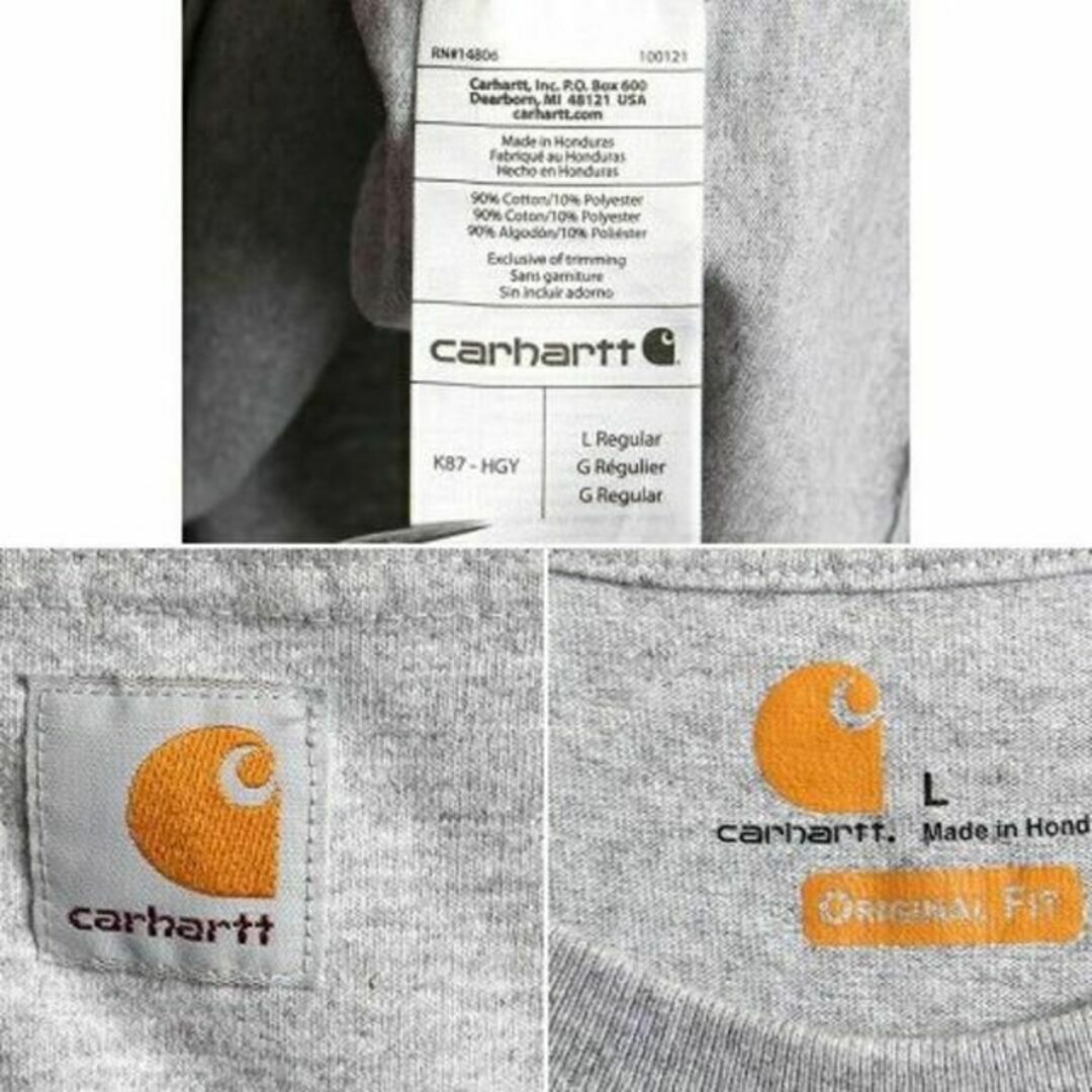 carhartt(カーハート)の■ カーハート ポケット付き 半袖 Tシャツ ( メンズ L ) 古着 CARH メンズのトップス(Tシャツ/カットソー(半袖/袖なし))の商品写真