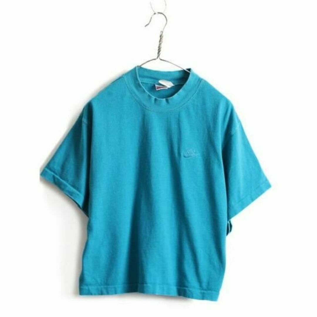 NIKE - 90s 初期 銀タグ □ NIKE スウォッシュ ロゴ刺繍 半袖 T NIKE - 90s 初期 銀タグ □ NIKE スウォッシュ ロゴ刺繍 半袖 T