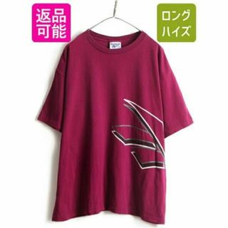 リーボック(Reebok)の90s USA製 大きいサイズ XL ■ リーボック ビッグ ロゴ プリント 半(Tシャツ/カットソー(半袖/袖なし))