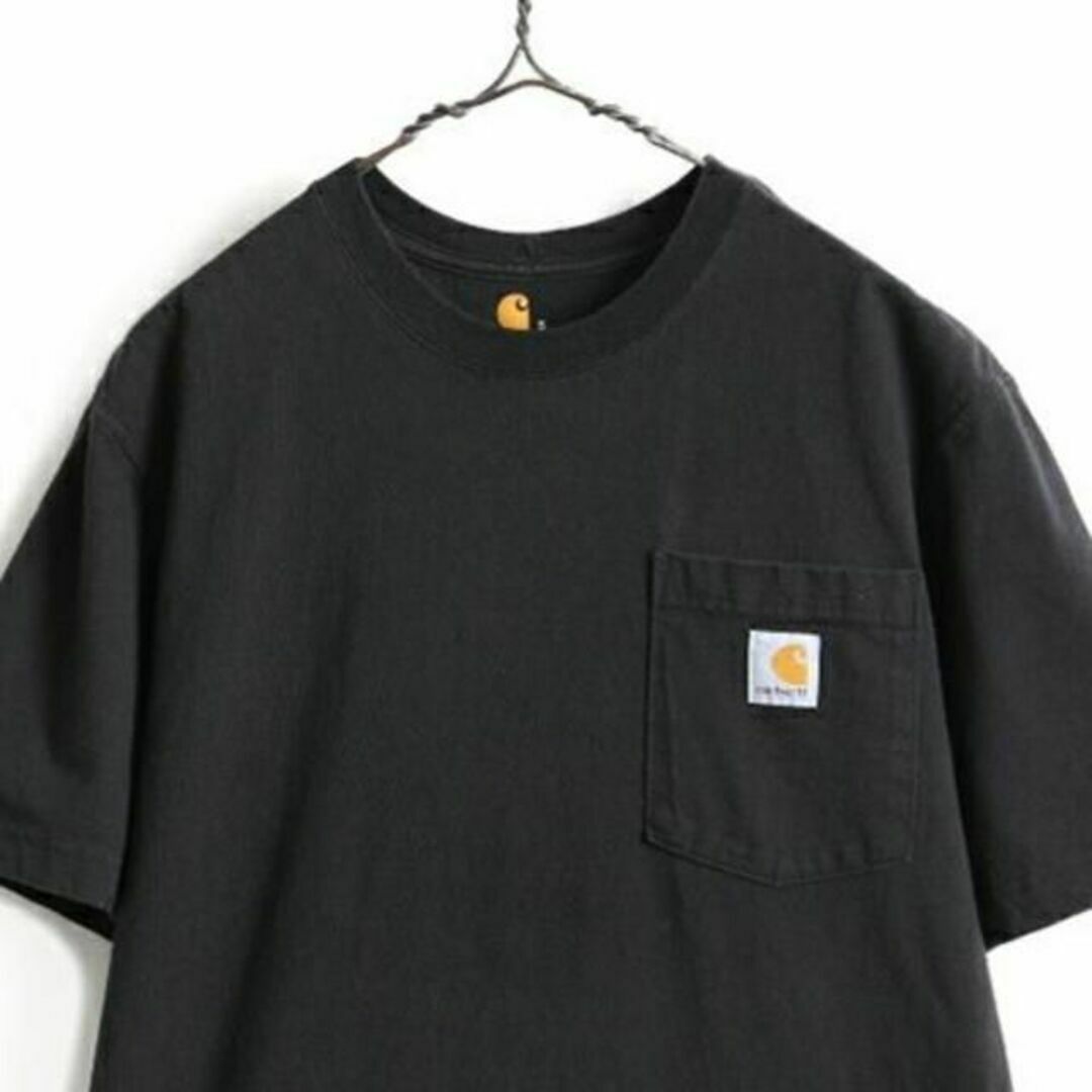 carhartt(カーハート)の希少サイズ S 人気 黒 ■ カーハート ポケット付き 半袖 Tシャツ ( メン メンズのトップス(Tシャツ/カットソー(半袖/袖なし))の商品写真