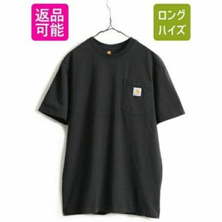 カーハート(carhartt)の希少サイズ S 人気 黒 ■ カーハート ポケット付き 半袖 Tシャツ ( メン(Tシャツ/カットソー(半袖/袖なし))