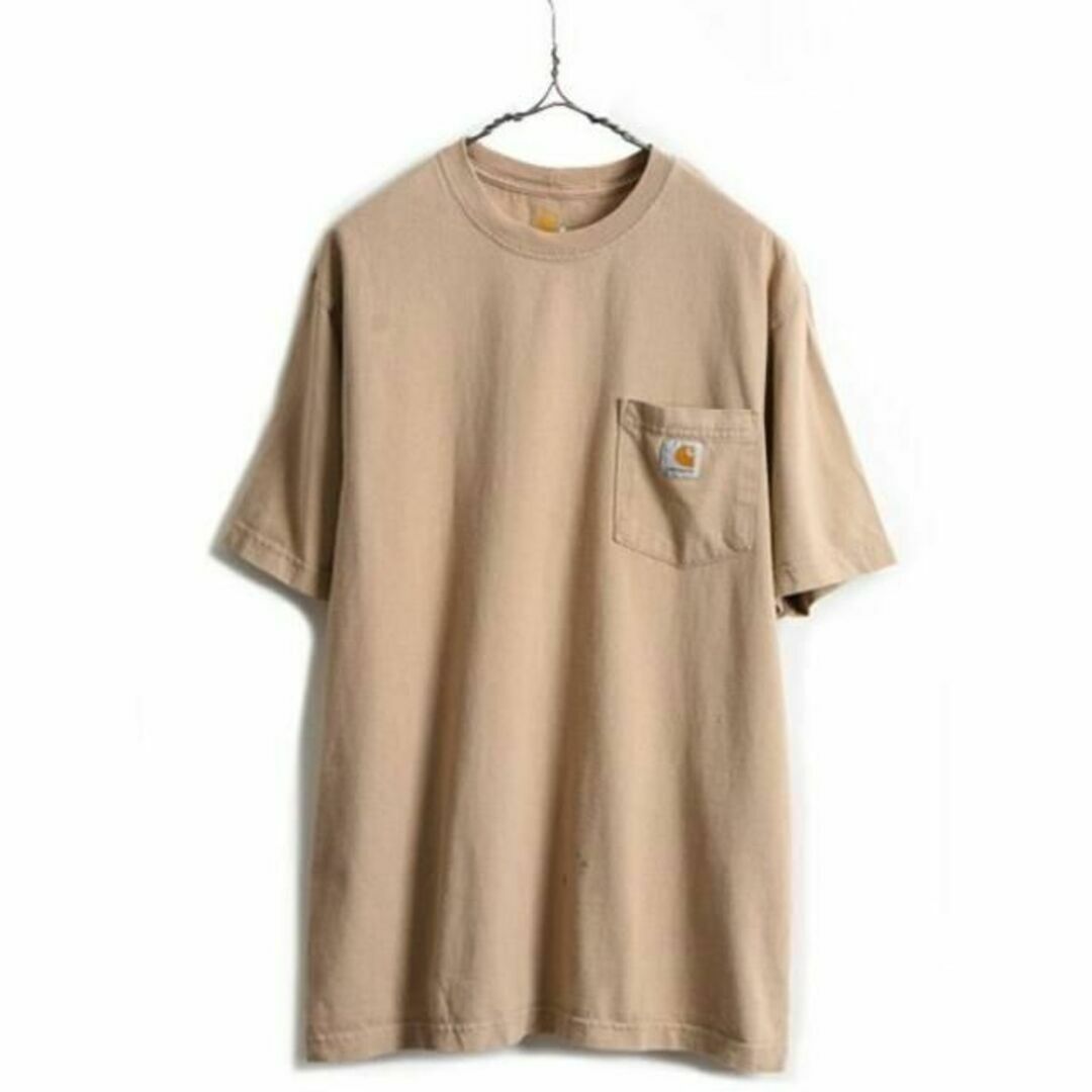 carhartt(カーハート)の■ カーハート ポケット付き 半袖 Tシャツ ( メンズ M ) 古着 ヘビーウ メンズのトップス(Tシャツ/カットソー(半袖/袖なし))の商品写真