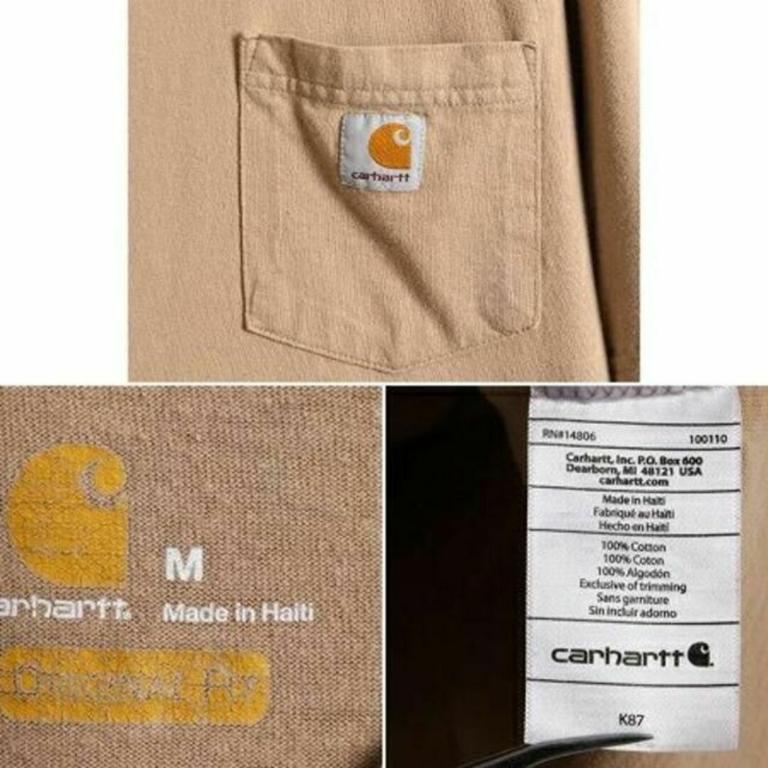 carhartt(カーハート)の■ カーハート ポケット付き 半袖 Tシャツ ( メンズ M ) 古着 ヘビーウ メンズのトップス(Tシャツ/カットソー(半袖/袖なし))の商品写真