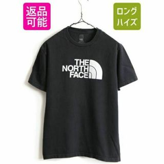 ザノースフェイス(THE NORTH FACE)の希少サイズ S 人気 黒 ■ ノースフェイス ビッグ ロゴ プリント 半袖 Tシ(Tシャツ/カットソー(半袖/袖なし))