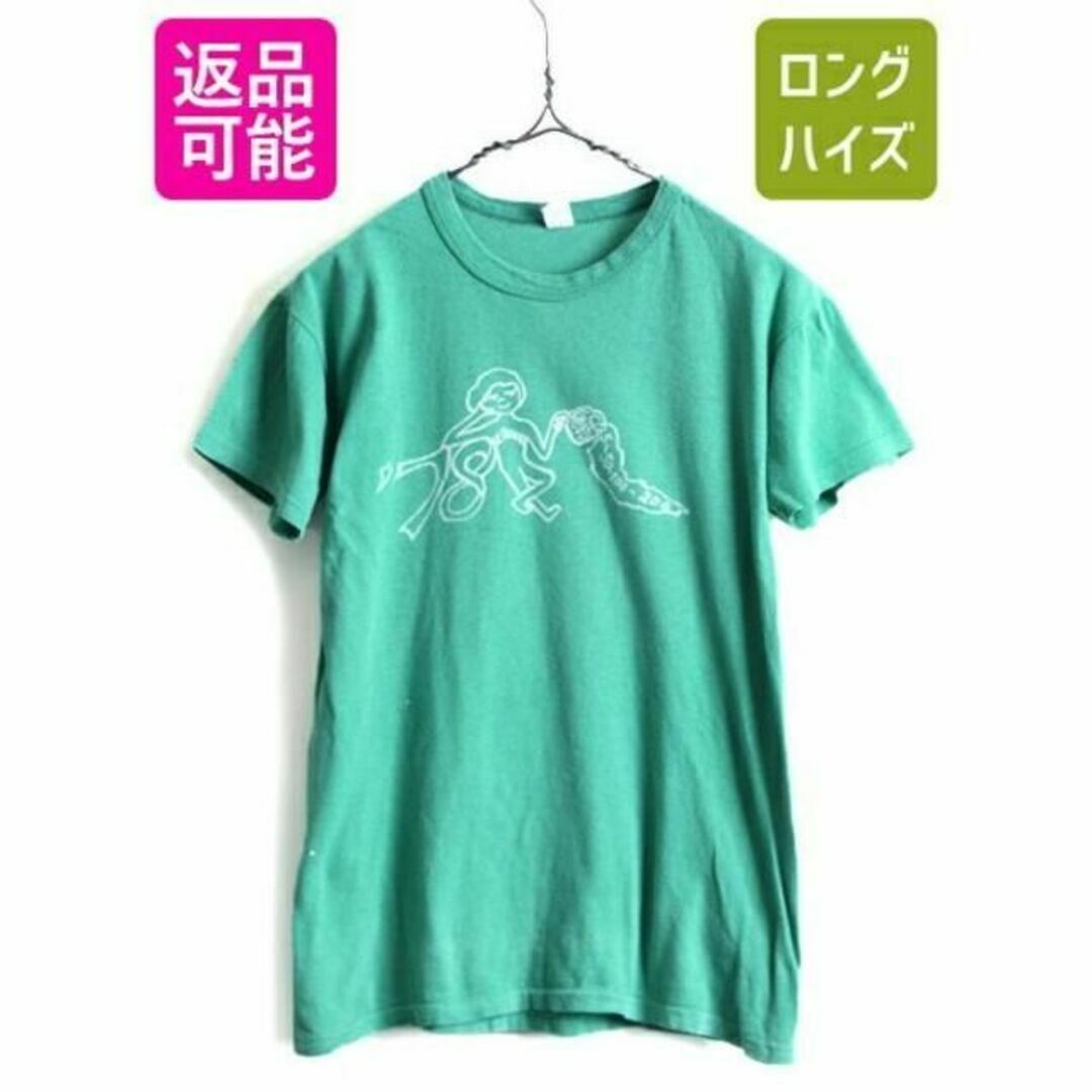 70s USA製 ビンテージ ■ キャラクター プリント 半袖 Tシャツ ( M