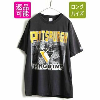 90s オールド ■ NHL オフィシャル ペンギンズ プリント Tシャツ ( (Tシャツ/カットソー(半袖/袖なし))