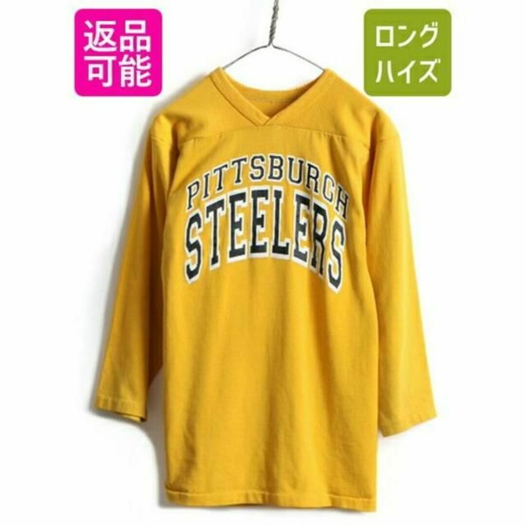 80s ビンテージ ■ NFL スティーラーズ プリント ヘビーウェイト コット メンズのトップス(Tシャツ/カットソー(半袖/袖なし))の商品写真